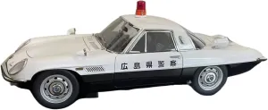 1 18 for Mazda Sport Car Static Simulation Alloy Model Hiroshima Prefectural Police Car Toys Display Motor Vehicles Toys