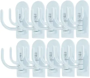 10 Pcs Suction Towel Hook Wall Mount Coat Hangers Mop and Broom Holder Crystal Clothes Hat Hook Stainless Steel Bathroom