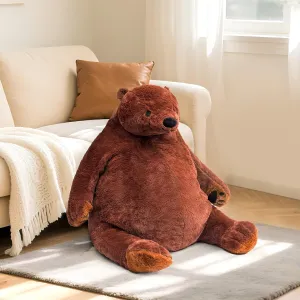 100cm/39.3 Inch DjungelskogBear, Bear Toy Stuffed Animal Plush Doll, Huggable and Cuddly Brown Teddy Bear Plush Toy, Great Gift for Kid Boy,Girl&Girlfriend (39.3 Inch)