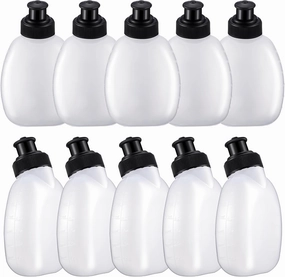 10 Pack Water Bottles Bulk for Running Hydration Belt Portable Lightweight Handheld Sports Water Bottles for Running Outdoor Marathon Walking Hiking Cycling Trail Skiing