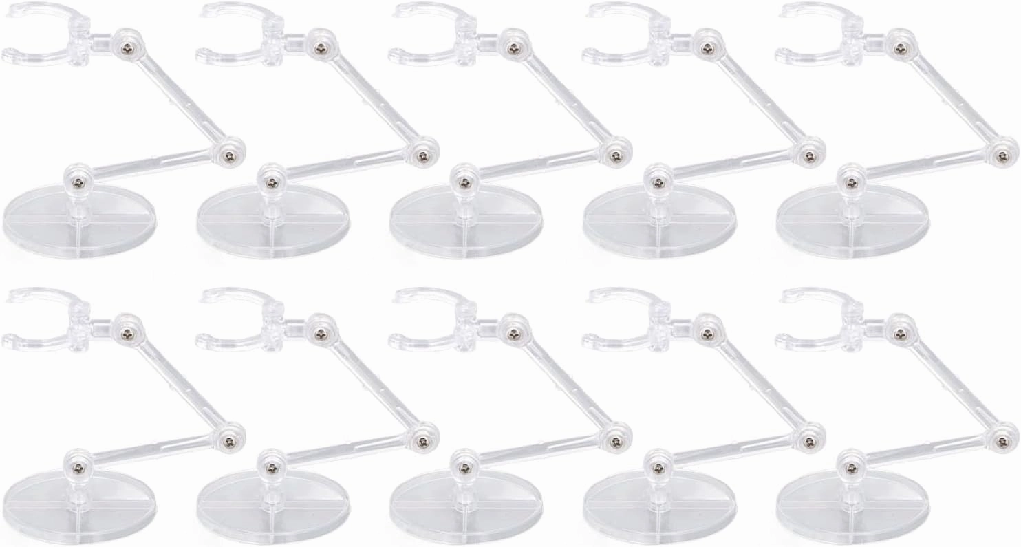 10 Sets Doll Stand, Display Holders Action Figure Stand Mini Doll Support Frame Compatible for 6 Inch, Plastic Material, Easy to Assemble, Stable Stand, Various Poses, Best for