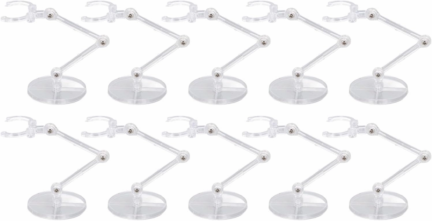 10 Sets Doll Stand, Display Holders Action Figure Stand Mini Doll Support Frame Compatible for 6 Inch, Plastic Material, Easy to Assemble, Stable Stand, Various Poses, Best for