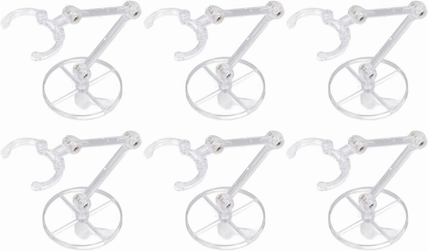 10 Sets Doll Stand, Display Holders Action Figure Stand Mini Doll Support Frame Compatible for 6 Inch, Plastic Material, Easy to Assemble, Stable Stand, Various Poses, Best for