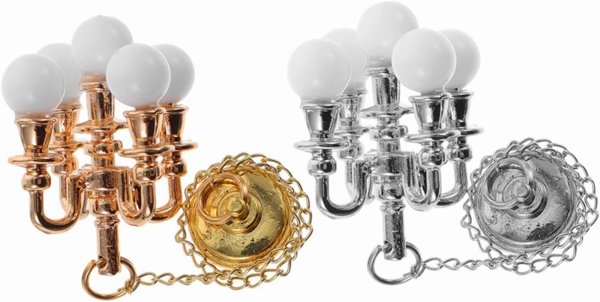 10pcs Miniature Ceiling Lamp Tiny House Light Fixture for Dollhouse Decor Material for Miniature Furniture Adds Warmth to Living Scenes