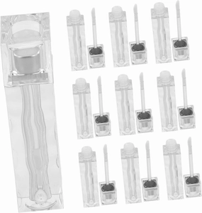 10pcs Transparent Lip Gloss Tubes Refillable Containers for DIY Makeup Crystal Clear Lip Gloss Bottles with Wand for Travel and Daily Use