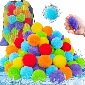 120 Pcs Reusable Water Balls,Reusable Soaker Balloons,Kids Outdoor Games Water Balls,Summer Toy Ball for Pool,Backyard,Boys Girls Party Favors