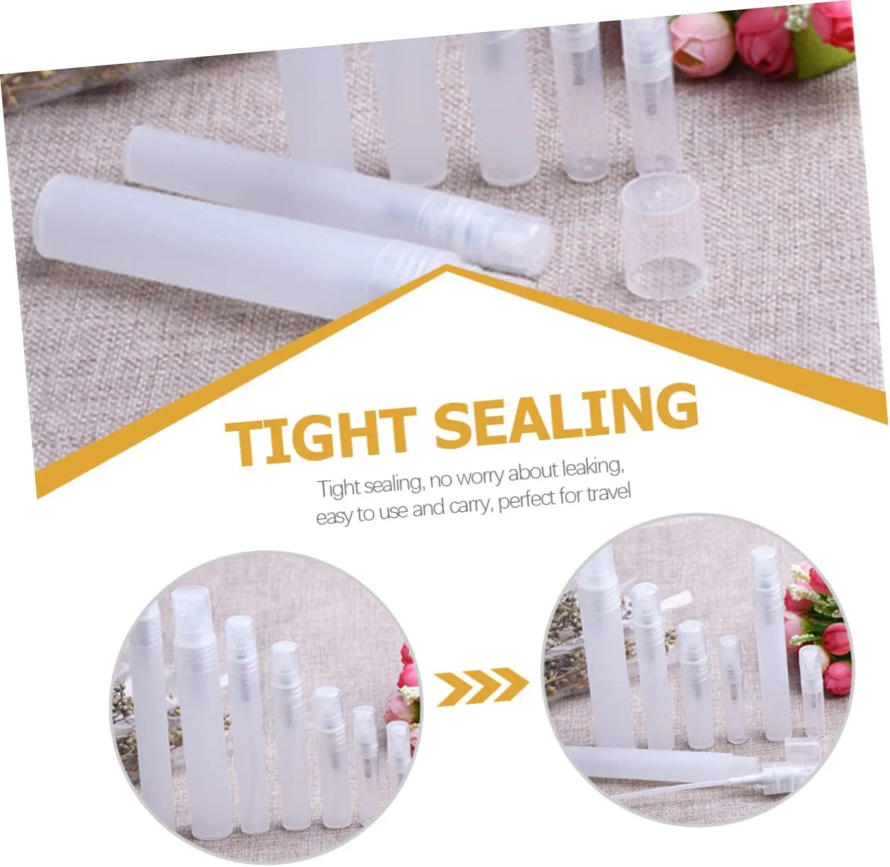 12pcs Travel Clear Perfume Spray Bottles Compact Containers for Fragrances and Liquids for Purse Easy to Carry and Use for Travel