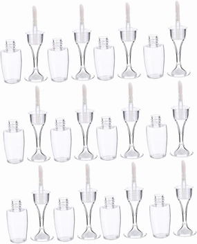 12pcs Wine Glass Vials Mini Lip Gloss Tubes Lip Samples Mini Lip Gloss Balm Tube Lip Gloss Container Empty Lip Gloss Tube Wine Bottle Tube Lipstick Container Plastic