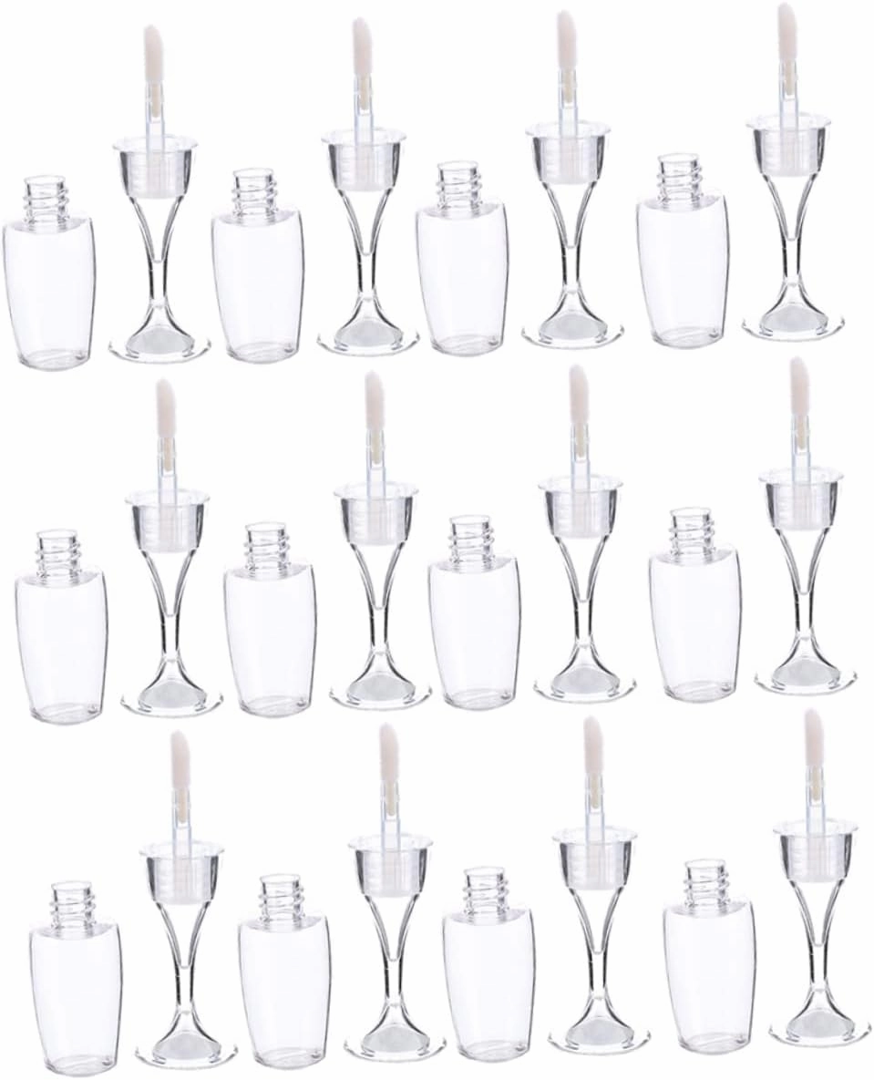 12pcs Wine Glass Vials Mini Lip Gloss Tubes Lip Samples Mini Lip Gloss Balm Tube Lip Gloss Container Empty Lip Gloss Tube Wine Bottle Tube Lipstick Container Plastic
