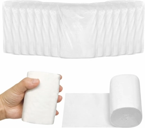 15 PCS Travel Size Toilet Paper Mini Toilet Paper Rolls Soft Compact Pack Portable Individual Tissue for Camping Hiking Outdoors
