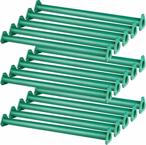 15 Set Metal Monkey Bars Ladder Rungs Set for Backyards Playground and Children Indoor and Outdoor Climbing Kit (21.5 Inch, Green)