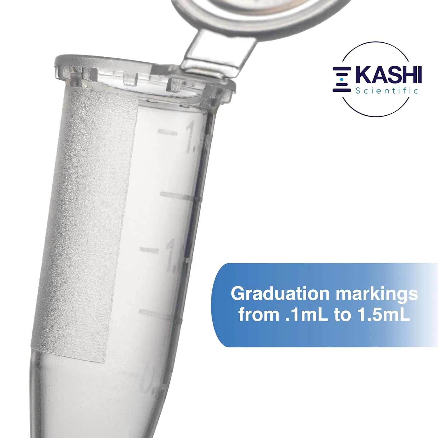 1.5mL Microcentrifuge Tube with Snap Cap [1000/Pack] 1.5 mL Centrifuge Tubes with Flip Cap, Clear Graduation, Polypropylene, Plastic Lab Snap Tubes