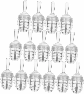 15Pcs Clear Containers Refillable DIY Lip Gloss Tubes Honey Pot Shaped Bottles for Lip Oil and Gloss and Portable Design