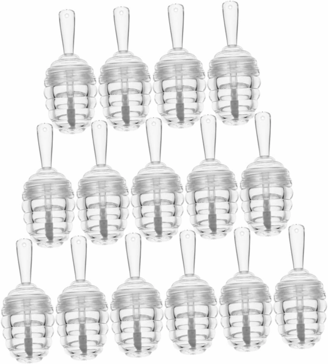 15Pcs Clear Lip Gloss Tube Refillable Honey Pot Containers for DIY Portable Makeup Bottles for Travel and Commercial Use