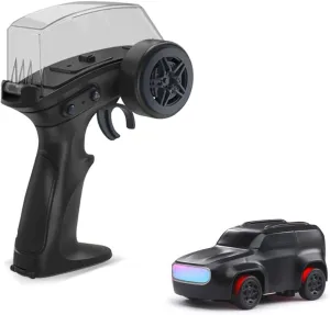 1/64 Mini RC Drift Car 4WD High-Speed Desktop Toy Remote Control Sports Cars 2.4Ghz Racing Model Ideal for Racer Kids and Adults (K12 Black)