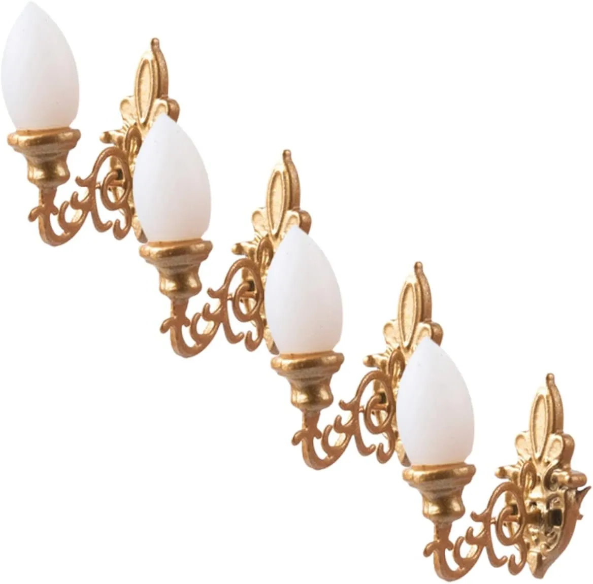 16pcs Miniature Wall Lamps Sand Table Decor Light for Dollhouse Living Warm for Miniature Landscape Layouts and Scene Decoration