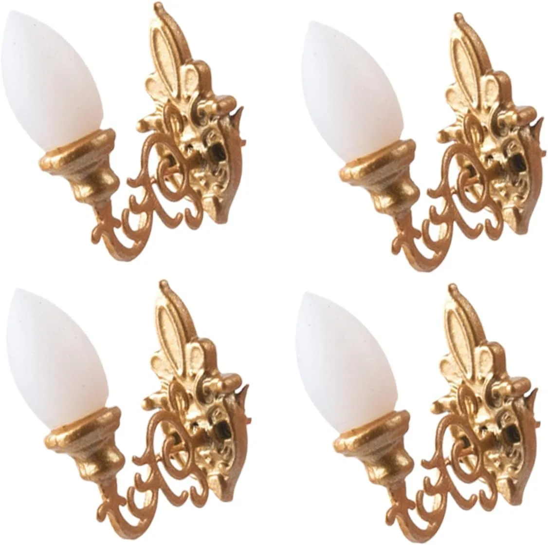 16pcs Miniature Wall Lamps Sand Table Decor Light for Dollhouse Living Warm for Miniature Landscape Layouts and Scene Decoration