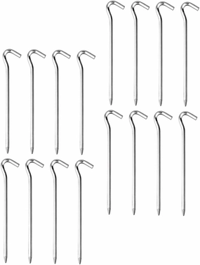 16Pcs Hexagon Tent Stakes Durable Aluminum Alloy Ground Nails for Camping and Easy to Install Pegs for Outdoor Tent Canopy Use