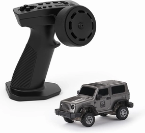 1:64 RC Car with Camera, 2.4GHz Full Proportional 4WD Off-Road Truck, Remote Control Rock Climber Vehicle for Adults, Desktop Gift (RTR Version/Grey)