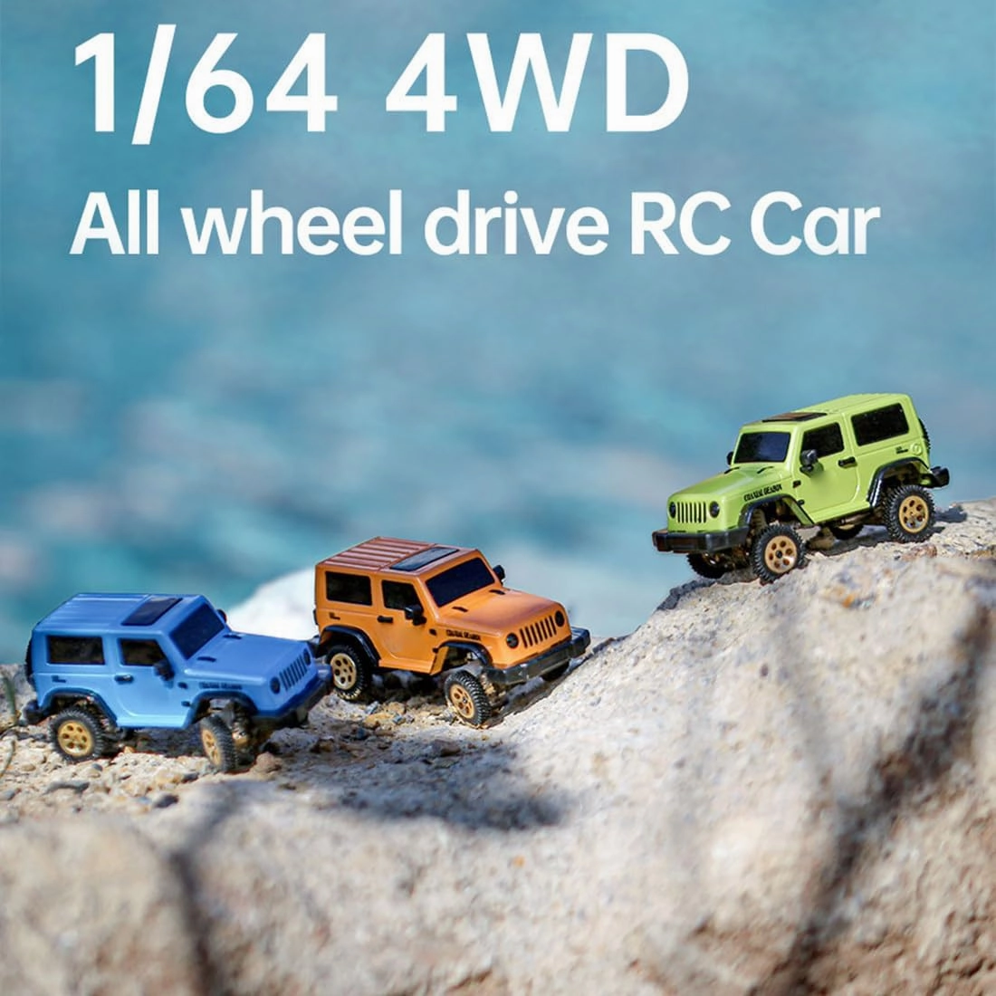 1:64 RC Car with Camera, 2.4GHz Full Proportional 4WD Off-Road Truck, Remote Control Rock Climber Vehicle for Adults, Desktop Gift (RTR Version/Grey)