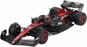 1:64 Scale Diecast Model Car Compatible with Alfa Romeo F1 Team Kick C43#24 ZHOU GUANYU Diecast Race Car Model Limited Edition by Mini GT