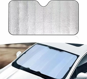 1 PC Car Front Windshield Sunproof Sun Visor, 51.1 x 23.6 Stay Cool Bubble Insulated Shield, Avoid Interior Aging Multifunctional Accessory, Universal UV Protector for Cars (Silver)