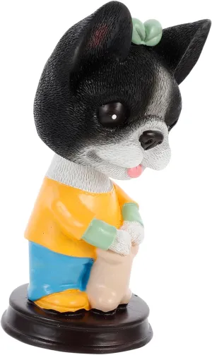 1pc Nodding Dog Figurine Lifelike Simulation Ornament Cute Car Decor for Dog Compact Desktop Adornment for Home Office
