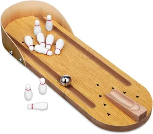 1Set Mini Bowling Game Set Tabletop Bowling for Indoor Fun Portable Mini Game for Skill Development and for Parties and Family Entertainment