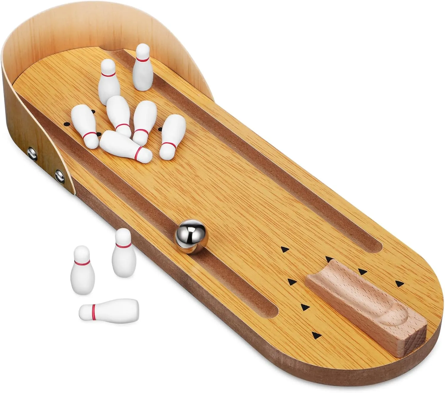 1Set Mini Bowling Game Set Tabletop Bowling for Indoor Fun Portable Mini Game for Skill Development and for Parties and Family Entertainment