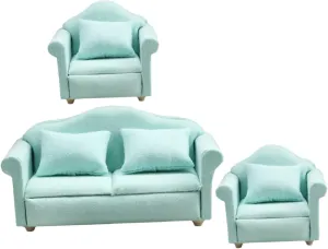 1Set Mini House Furniture Deep Sofa Sofa Chairs for Dollhouse Decoration Cute Miniature Couch for Photography and Mini Living Scene