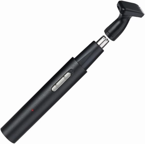 1Set Rechargeable Beard Razor Hair Trimmer Hair Removing Machine for Eyebrows Nose Hair Durable Design Easy to Clean Black