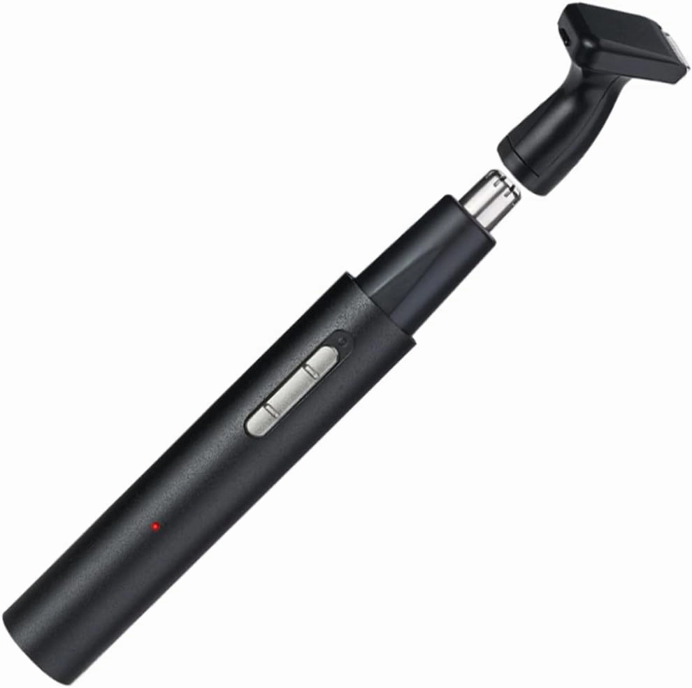 1Set Rechargeable Beard Razor Hair Trimmer Hair Removing Machine for Eyebrows Nose Hair Durable Design Easy to Clean Black