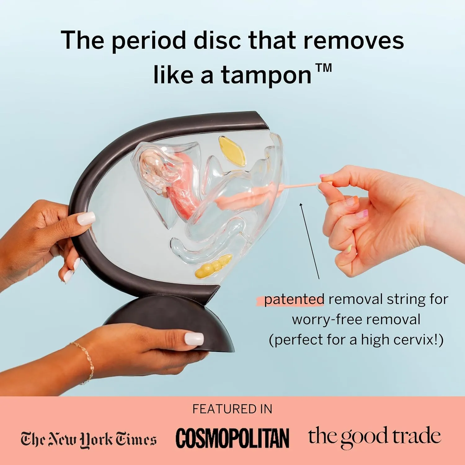 2 Menstrual Discs - No Metals or Toxins - 100% Medical-Grade Silicone - Ranked 1 for Most Soft Reusable Period Disc - Removes Like a Tampon - Wear 12 Hours - Capacity of 5 and 7 Tampons