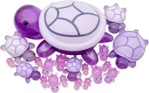 20 Pcs Turtle Family Resin Ornament Sea Turtle Models Statues Tortoise Decor Accessories Miniature Animal Decoration for Fairy Garden Micro Landscape Fish Tank Plant Bonsai Dollhouse (Purple)