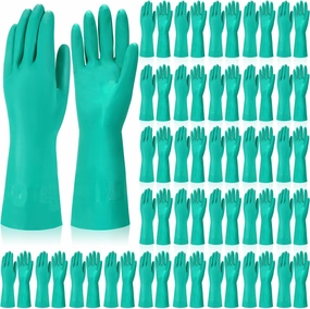 20 Pairs Chemical Resistant Gloves Heavy Duty Thick Nitrile Gloves Bulk for Cleaning, Resist Household Acid, Alkali and Oil (X-Large)