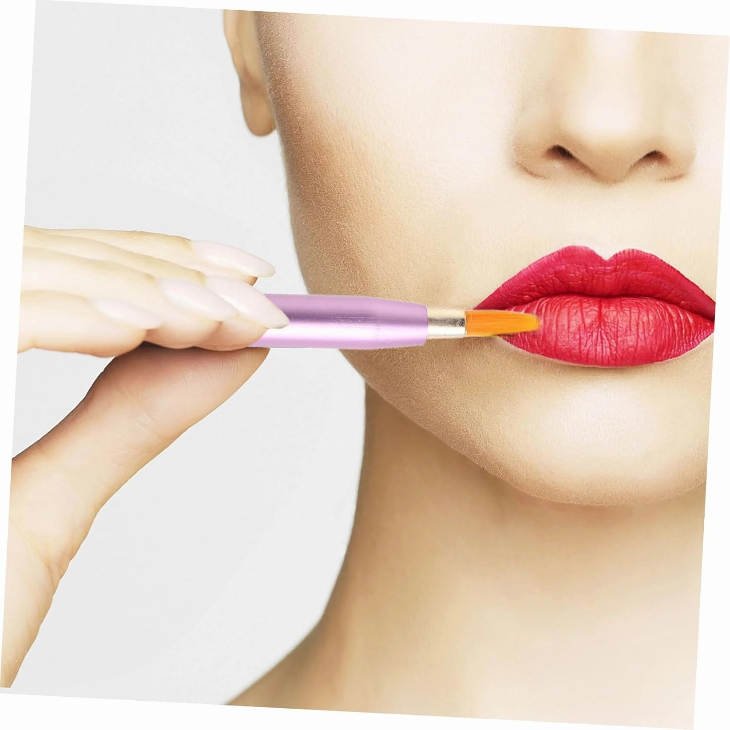20 Pcs retractable lip brush lipstick brush lipstick lip brush with cap concealer applicator reusable lip brush lip lip balm Metal shell aluminum alloy travel