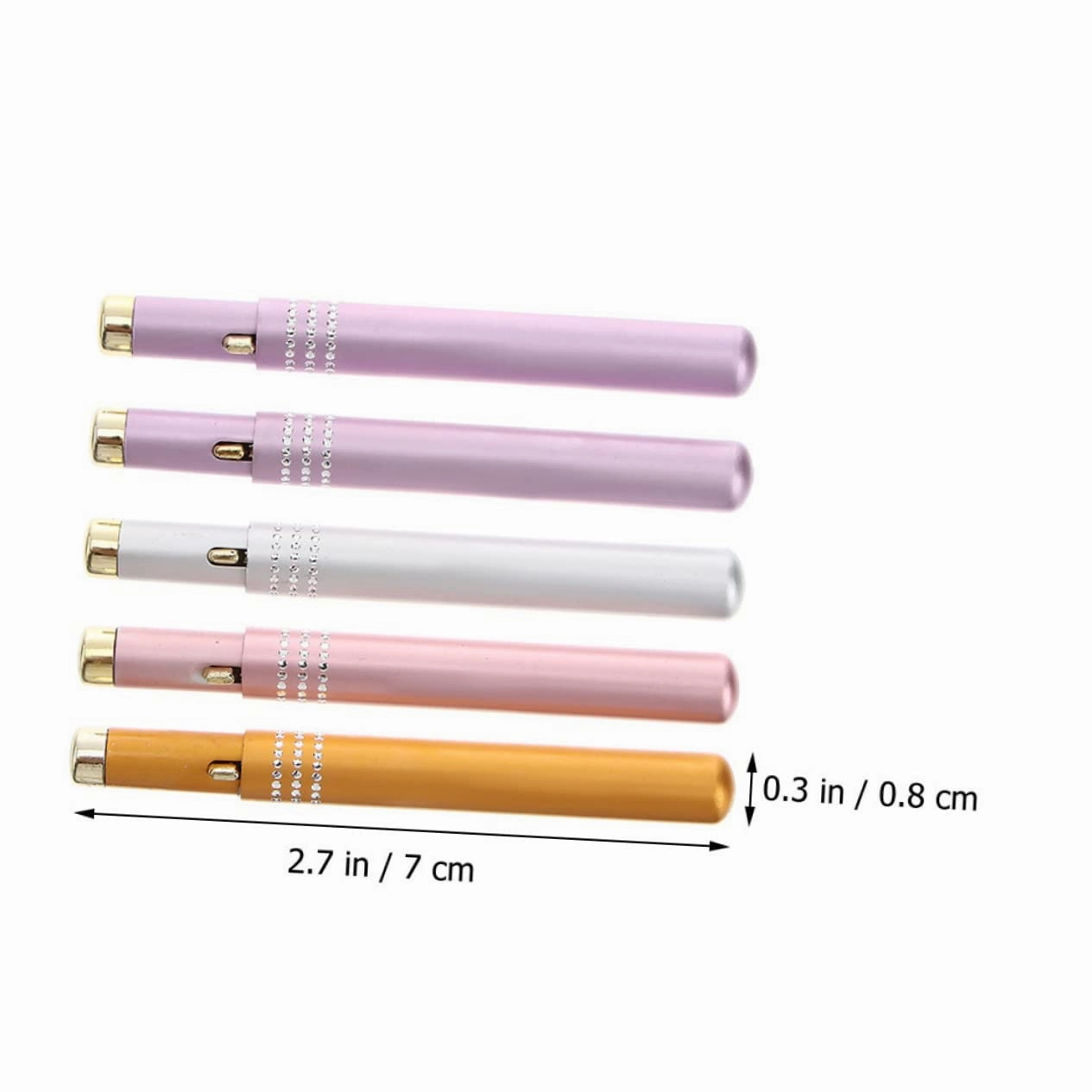 20 Pcs retractable lip brush lipstick brush lipstick lip brush with cap concealer applicator reusable lip brush lip lip balm Metal shell aluminum alloy travel