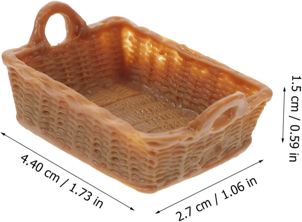 20pcs Miniature Storage Basket Scale Dollhouse Accessories for Boys and Girls Decorative Multi-Purpose House Decor Safe Miniature Basket for DIY Projects