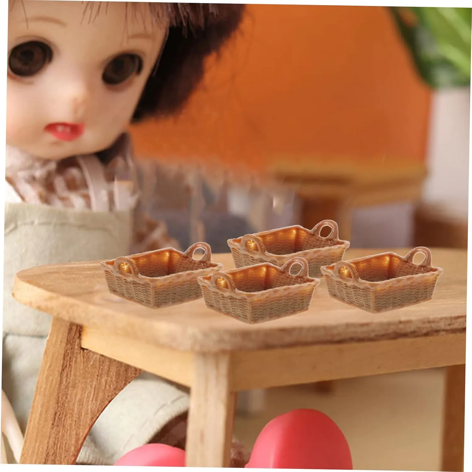 20pcs Miniature Storage Basket Scale Dollhouse Accessories for Boys and Girls Decorative Multi-Purpose House Decor Safe Miniature Basket for DIY Projects