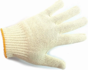 240 Pairs String Knit White Poly Cotton Work Gloves -Made in Korea