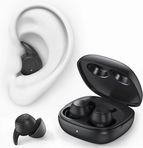 2.0 Sleep Earbuds, Noise Blocking Sleep Headphones, High Fidelity Invisible Ear Plugs-Hearing Protection, Mini Design for Side Sleepers, Bluetooth 5.4, Reusable Flexible Silicone-Black