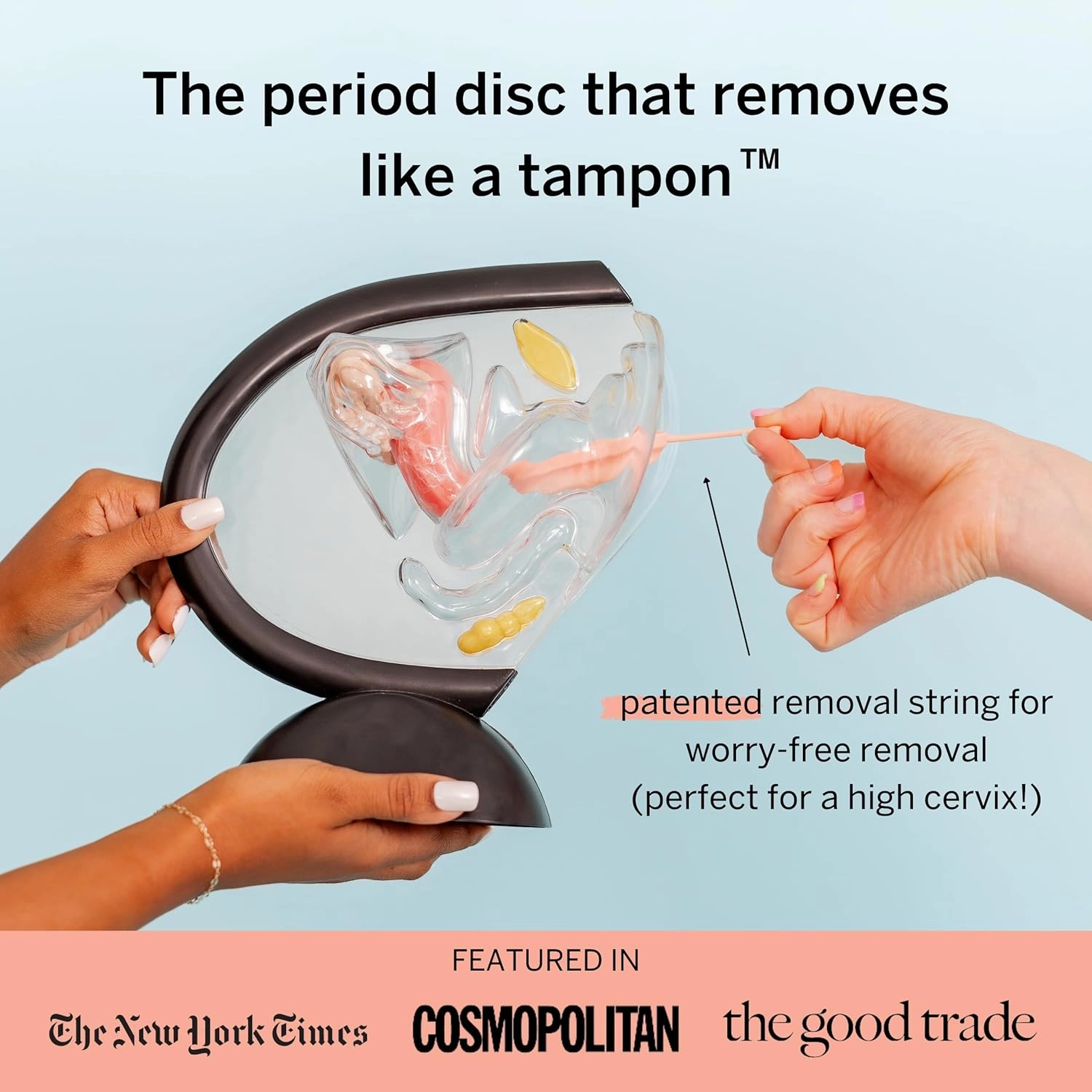 2 Menstrual Discs - No Metals or Toxins - 100% Medical-Grade Silicone - Ranked 1 for Most Soft Reusable Period Disc - Removes Like a Tampon - Wear 12 Hours - Capacity of 5 and 7 Tampons