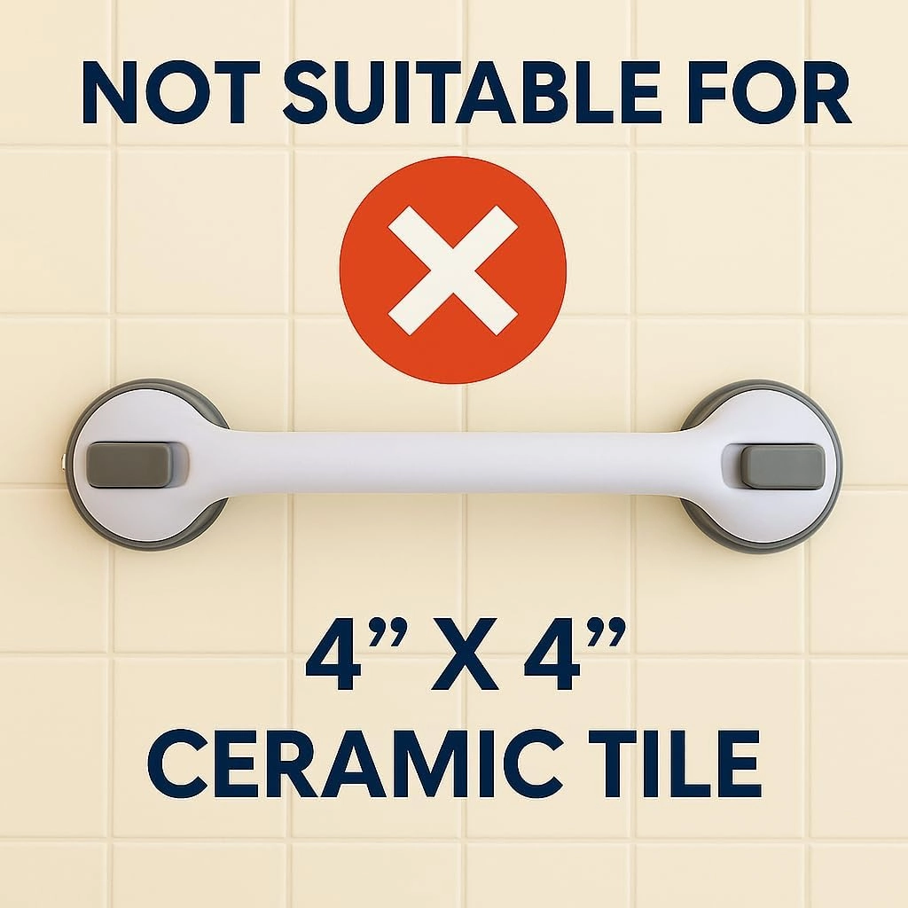 2 Pack Grab Bars for Bathtubs and Showers,Shower Handles for Elderly Seniors bar Bars Safety Elderly Suction 500 lbs Cup and Walls bathtubs Handicap Heavy Duty Grabbers Wall