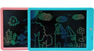 2PCS 8.5 Inch Drawing Art Pad for Kids, Erasable Magic Learning Doodle Board, Colorful Screen, Educational and Learning Toy for 3-8 Years Old Boy and Girls