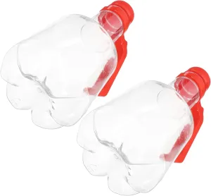 2Pcs Reusable Plastic Beer Bottle with Caps and Handle Beverage Packaging for Home Shop and Takeaway Food Grade Safe Portable Sturdy Design for Versatile Use