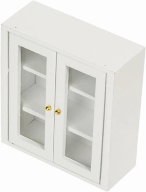 2pcs Miniature Kitchen Cabinet Model Tiny House Ornament Chic Dollhouse Furniture Realistic Design Creative Decoration for Collectors Craftsmanship