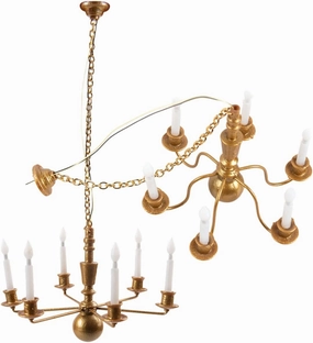 2Pcs Tiny Chandelier Mini Ceiling Lamp for Miniature Scene Accessories Warm Light for DIY Sand Table Models and Dollhouse Decoration