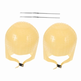 2set Hair Dye Cap Highlight Hair Cap Hair Cap Highlighting Cap Highlighters Hair Cap Reusable Hair Highlight Cap Reusable Hairdressing Cap Highlight Caps for Hair Highlight Cap Kit