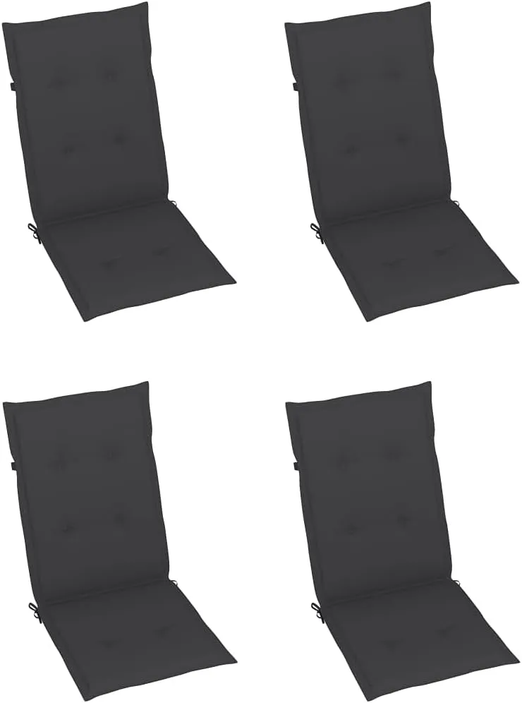 3-Piece Solid Acacia Wood Patio Reclining Chairs with Cushions, 5-Position Adjustable Outdoor Lounge Chairs, Gray Wash Finish Furniture for Poolside Backyard Deck