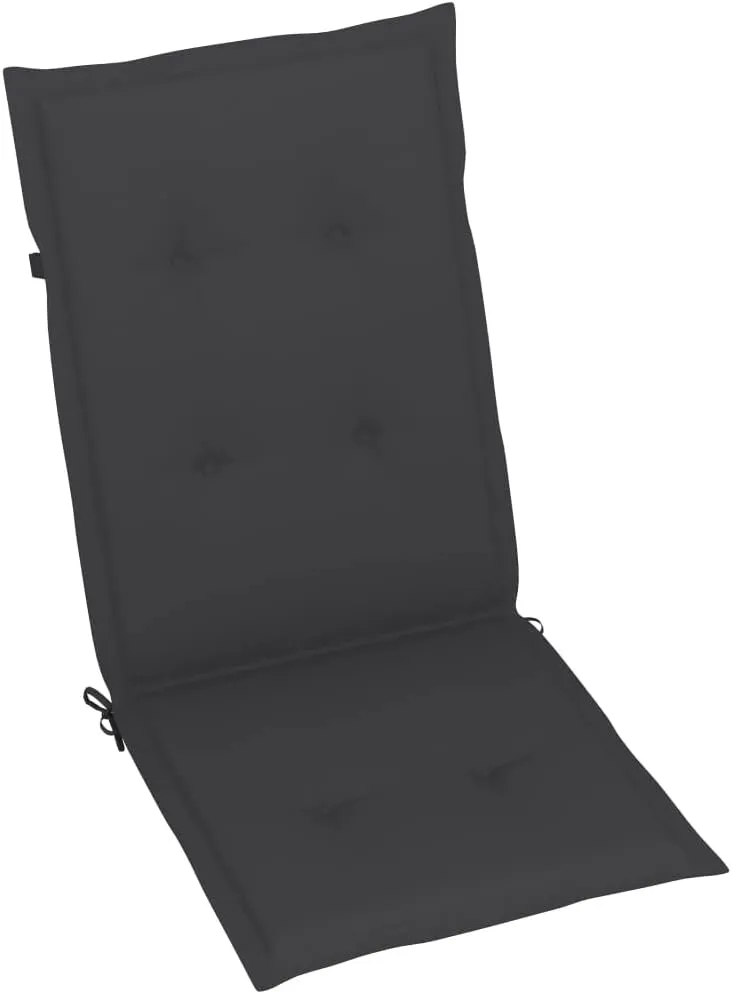 3-Piece Solid Acacia Wood Patio Reclining Chairs with Cushions, 5-Position Adjustable Outdoor Lounge Chairs, Gray Wash Finish Furniture for Poolside Backyard Deck